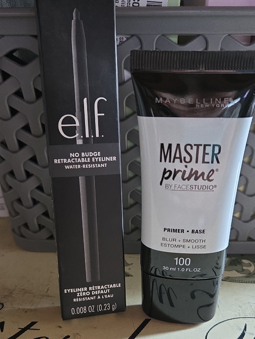 Maybelline Master Prime Face Primer & e.l.f. No Budge Retractable Eyeline